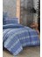 Arves Mavi Çift Kişilik %100 Pamuk Flanel (Pazen) Nevresim Takımı 2