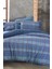 Arves Mavi Çift Kişilik %100 Pamuk Flanel (Pazen) Nevresim Takımı 3