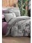 Ines Gri Çift Kişilik %100 Pamuk Flanel (Pazen) Nevresim Takımı 3