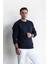 Slimfit Sıfır Yaka Basic 3 Iplik Erkek Sweatshirt 1