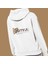 Kişiye Özel Isim Baskılı Cepli, Kapşonlu Beyaz Sweatshirt HK2158 2