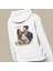 Kişiye Özel Fotoğraf Baskılı Cepli, Kapşonlu Beyaz Sweatshirt HK2156 2
