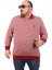 Mocgrande Büyük Beden Erkek Sweatshirt Polo Yaka 22714-BORDO 1