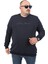 Mocgrande Büyük Beden Sweat Heritage 22725-LACIVERT 1