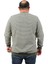 Büyük Beden Erkek Bisiklet Yaka Sweatshirt 22715-HAKI 3