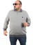 Büyük Beden Erkek Sweatshirt Polo Yaka 22714-ANTRASIT 1