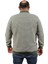 Büyük Beden Erkek Sweatshirt Polo Yaka 22714-HAKI 3