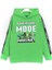 Adventure Mode Baskılı Çocuk 2 Ip Hoodie Yeşil Renk 1