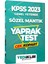 2023 KPSS Genel Yetenek Sözel Mantık Çek Kopart Yaprak Test 1