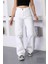 Beyaz Bol Paça Salaş Pantolon 1