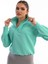 Fermuarlı Çıt Çıtlı Kadın Sweatshirt Mint 1