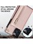 iPhone 13 Deri Çapraz Gövdeli Fermuarlı Kartlı Telefon Kılıfı - Kırmızı (Yurt Dışından) 4