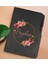 Gift Kişiye Özel Çiçek Tasarımlı Siyah Termo Deri Not Defteri 15X21CM-18 1
