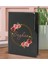 Gift Kişiye Özel Çiçek Tasarımlı Siyah Termo Deri Not Defteri 15X21CM-18 2