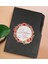 Gift Kişiye Özel Çiçek Tasarımlı Siyah Termo Deri Not Defteri 15X21CM-12 1