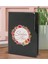 Gift Kişiye Özel Çiçek Tasarımlı Siyah Termo Deri Not Defteri 15X21CM-12 2
