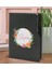 Gift Kişiye Özel Çiçek Tasarımlı Siyah Termo Deri Not Defteri 15X21CM-10 2