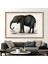 1 Parça Naturel Çerçeveli Kanvas Tablo Fil Çizimi Soyut Fil Sanat Hayvan Duvar Süsü 2