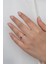 Gümüş Prenses Yüzük. Renkli Taşlı Ayarlanabilir Ölçü. Rose Gold Kaplama 925 Ayar Gümüş 4