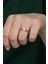 Gümüş Prenses Yüzük. Renkli Taşlı Ayarlanabilir Ölçü. Rose Gold Kaplama 925 Ayar Gümüş 4