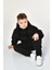Kapüşonlu Erkek Çocuk Sweatshirt - Siyah Siyah - 12-14 Yaş 1
