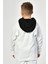 Cepli Kapüşonlu Erkek Çocuk Sweatshirt - Beyaz Beyaz - 8-10 Yaş 5