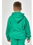Cepli, Kapüşonlu, Fermuarlı Erkek Çocuk Sweatshirt - Yeşil Yeşil - 10-12 Yaş 4