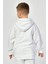 Cepli, Kapüşonlu, Fermuarlı Erkek Çocuk Sweatshirt - Beyaz Beyaz - 10-12 Yaş 4