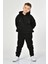 Cepli, Kapüşonlu, Fermuarlı Erkek Çocuk Sweatshirt - Siyah Siyah - 8-10 Yaş 1