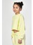 Bisiklet Yaka Crop Kız Çocuk Sweatshirt - Limon Sarısı Limon Sarısı - 10-12 Yaş 4