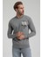 Bisiklet Yaka Gri Slim Fit Sweatshirt 22FWM60122 2