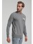 Bisiklet Yaka Gri Slim Fit Sweatshirt 22FWM60122 4