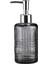Cam Sıvı Sabunluk,yıldız Desenli Gri 300ML 6,8X17,6CM 1
