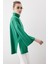 Düşük Kol Yakalı Yanlar Yırtmaçlı Örme Oversize Bluz 3