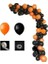100 Adet Metalik Turuncu - Siyah Balon 5 m 1