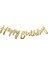 Happy Birthday Kaligrafi Banner Yazı Gold 1