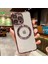 Apple Iphone 14 Pro Uyumlu Kılıf Kamera Lens Korumalı Derin Mor Kenarlı Parlak Magsafe Halkalı Wireless Şarj Özellikli Renkli Magsafe Halkalı Clear Gbox Pixel 1