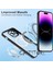 Apple Iphone 14 Pro Uyumlu Kılıf Kamera Lens Korumalı Derin Mor Kenarlı Parlak Magsafe Halkalı Wireless Şarj Özellikli Renkli Magsafe Halkalı Clear Gbox Pixel 4
