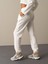 Kadın Beyaz Oversize Sweat Pantolon 3