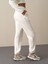 Kadın Beyaz Oversize Sweat Pantolon 4