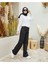 Kadın Süper Yüksek Bel Geniş Paça Wide Leg Jeans Pantolon 1