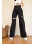 Cep Detaylı Yüksek Bel 90's Wide Leg Jeans 1