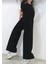 Siyah Süper Yüksek Bel Wide Leg Jeans Likralı Bol Paça Kot Pantolon 5