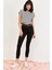 Solmayan Siyah Extra Skinny  Jeans Kot Pantolon (Simsiyah) 3