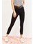 Solmayan Siyah Extra Skinny  Jeans Kot Pantolon (Simsiyah) 4