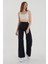 Siyah Süper Yüksek Bel Wide Leg Jeans - Solmaz Kumaş 2