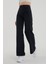 Kadın Siyah Likralı Süper Yüksek Bel Wide Leg Jean Salaş Geniş Paça Kot Pantolon (Süper Yüksek) 1