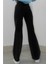 Kadın Siyah Yüksek Bel Geniş Paça Wide Leg Kot Pantolon 4