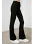 Ispanyol Paça S.o.l.m.a.y.a.n. S.i.y.a.h. Yüksek Bel Flare Jeans (Toparlayıcı) 3