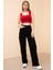 Alazne Siyah Bol Paça Denim Kot Pantolon (Geniş Model)-Wide Leg 1